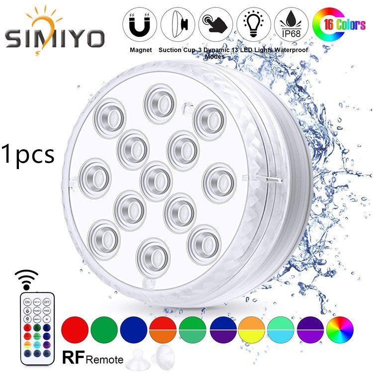 Led Submersible Light Waterproof Underwater Bath Lamp