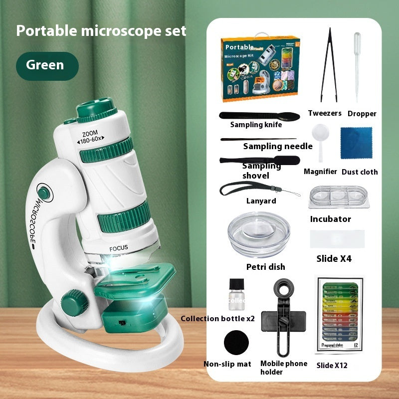 Children's Microscope Portable Scientific Experiment Set