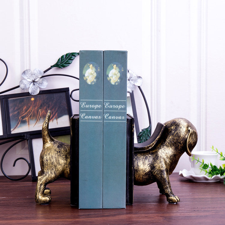 Dog Shaped Bookend Home Décor