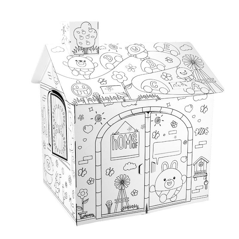 Children's Creative Graffiti Parent-child House Toy