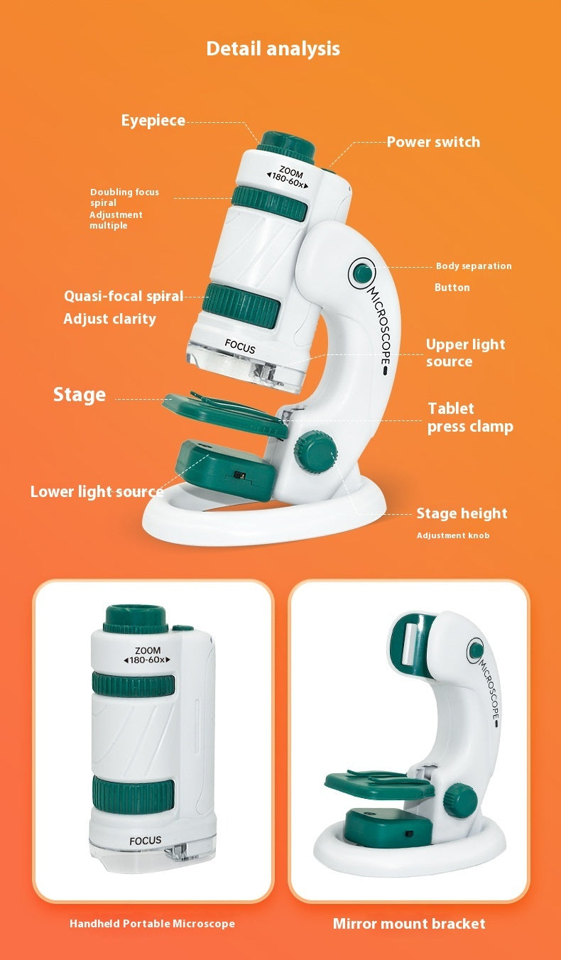 Children's Microscope Portable Scientific Experiment Set