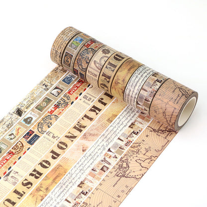 Retro Paper Adhesive Tape Journal Material