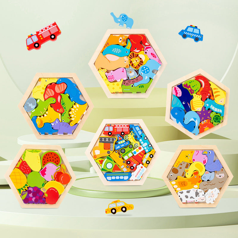 Children's Animal Fruit Creative Three-dimensional Puzzle Educational Toy