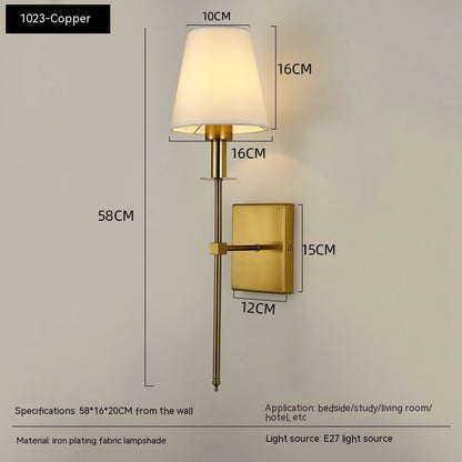 Indoor Bedroom Bedside Reading Wall Lamp