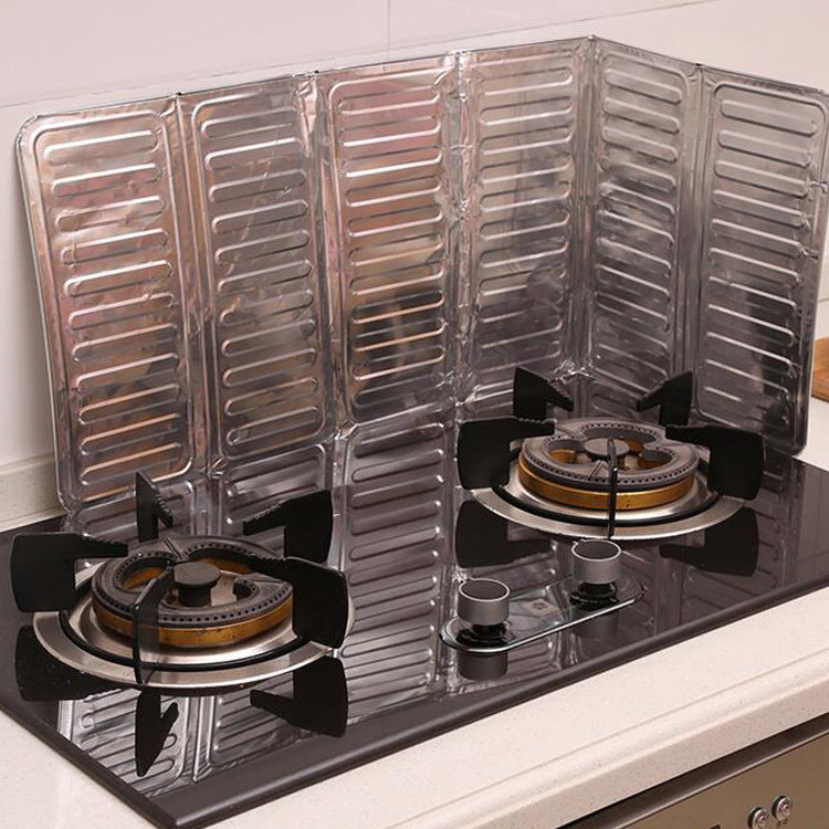 Aluminium Foil Splash Guard covering hobs