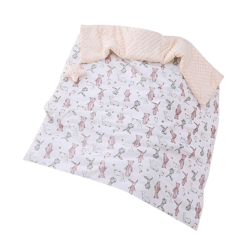 Baby Beanie Thickened Comforter Blanket on a white background