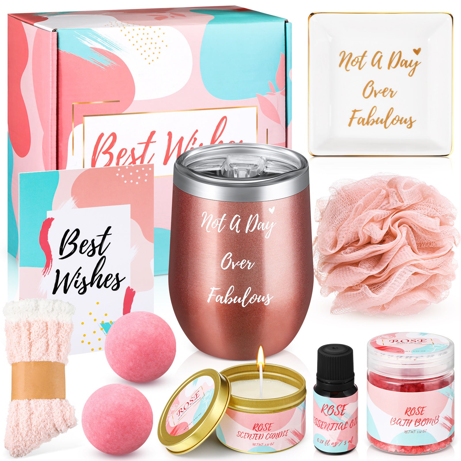 Bath Salt Explosion Gift Sets with all products displayed close up
