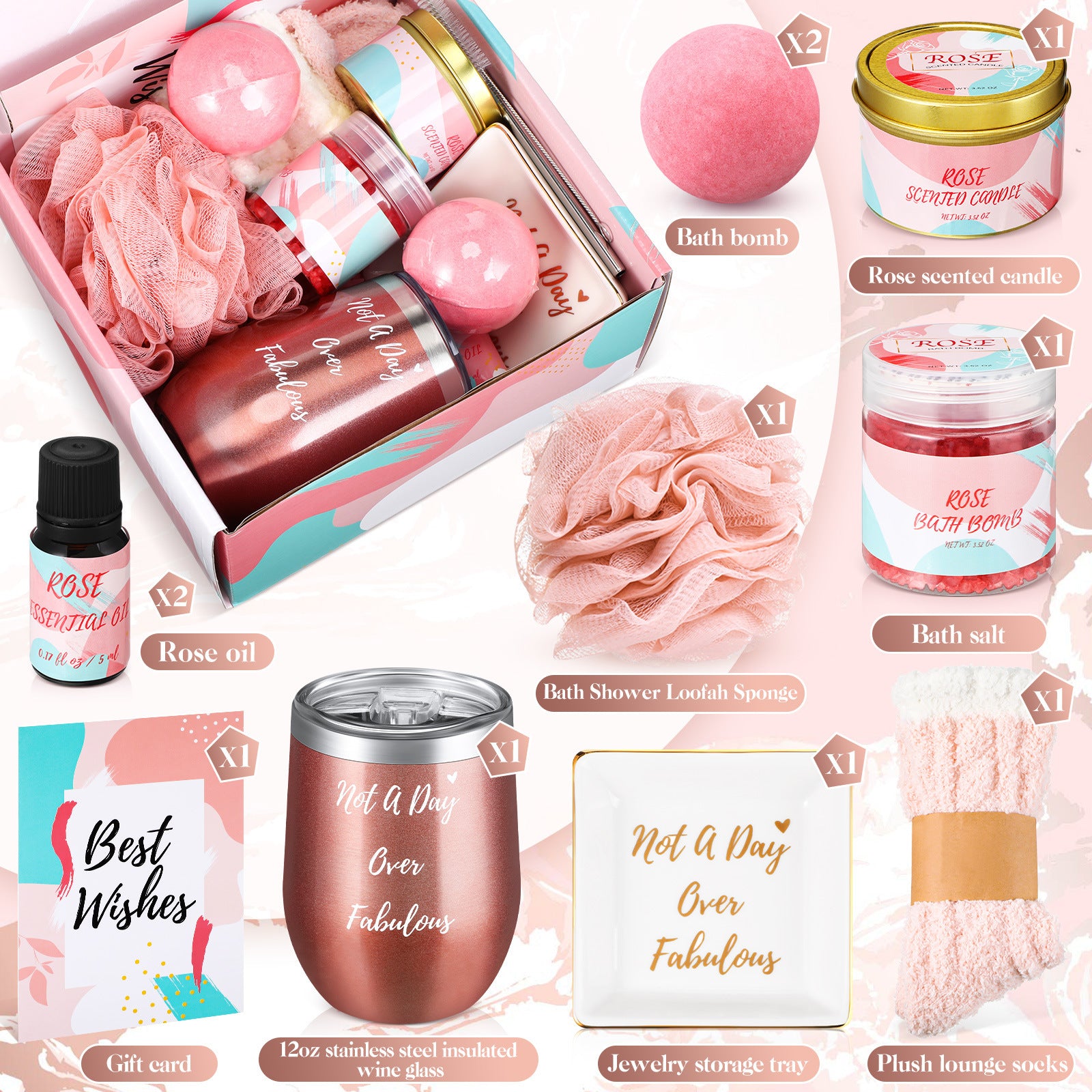 Bath Salt Explosion Gift Sets with all products short descriptions