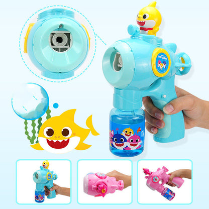 Blue Automatic Bubble Blowing Machine