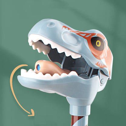 Blue Dinosaur Water Gun Head Close Up