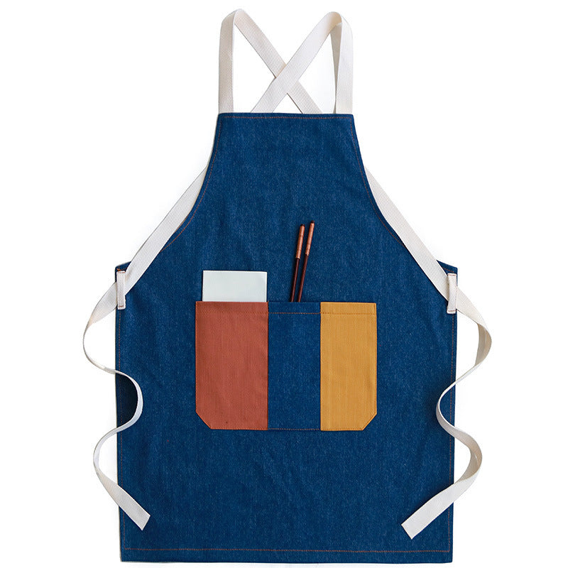 Blue Minimalist Kitchen Baking Apron