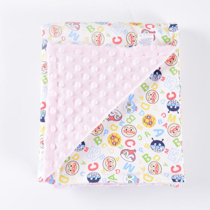 Cartoon Fox Baby Blankets folded