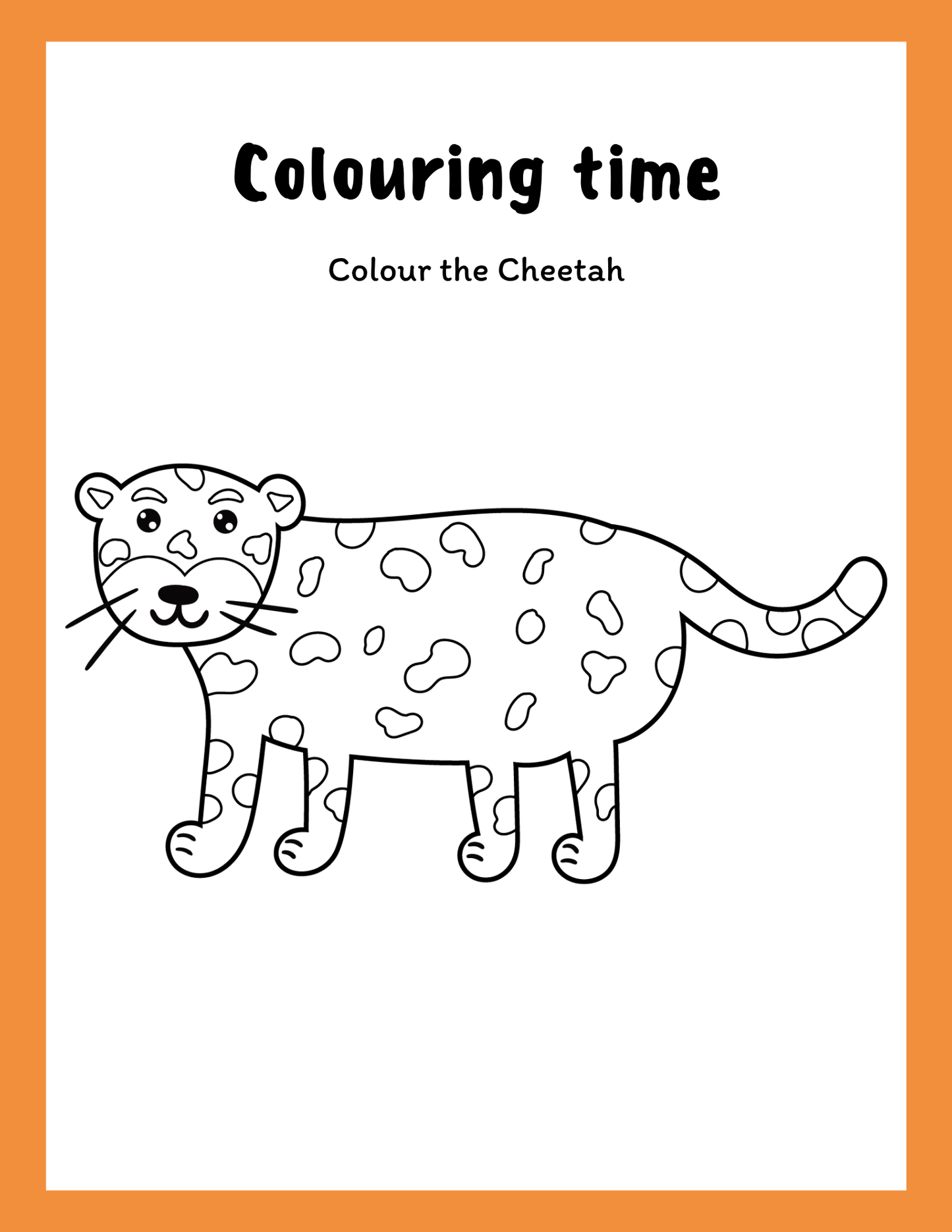 Colouring time Cheetah