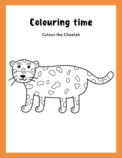 Colouring time Cheetah