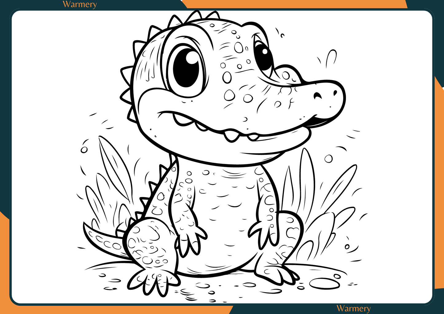 Crocodile Digital Colouring Sheet