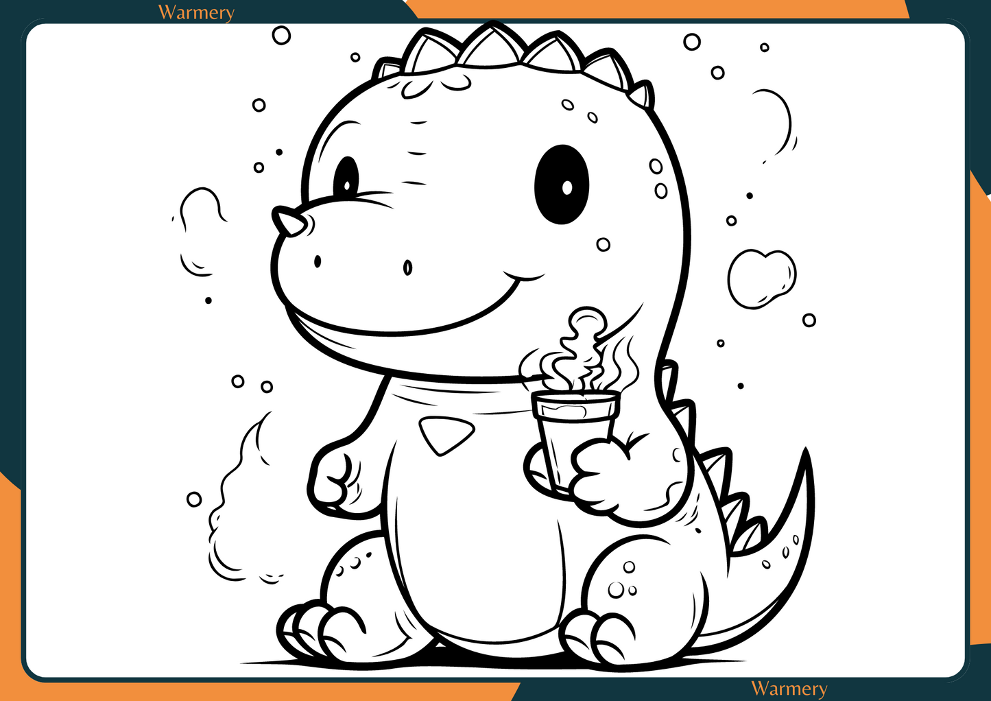 Cute reptile digital Colouring Sheet