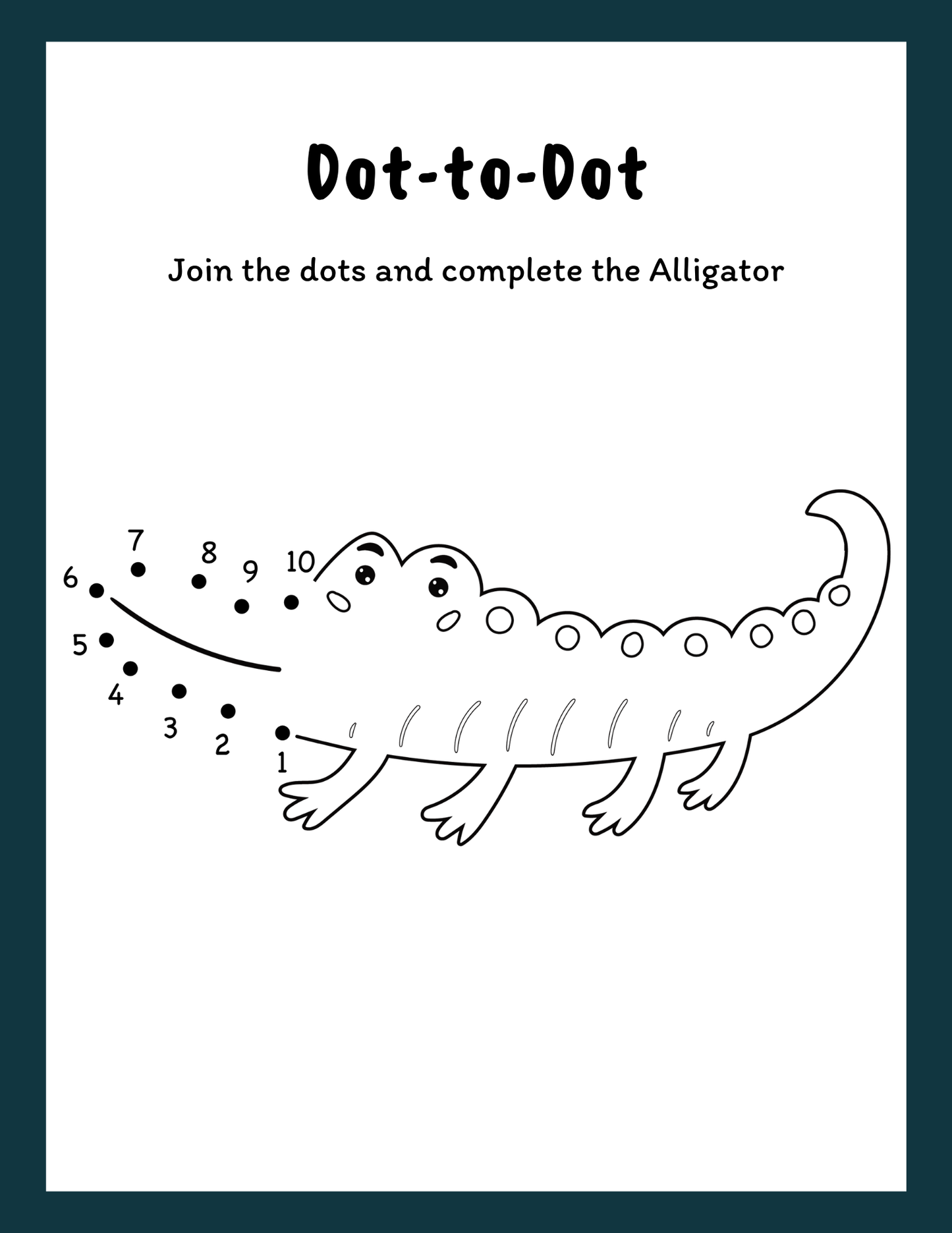 Dot to dot Alligator