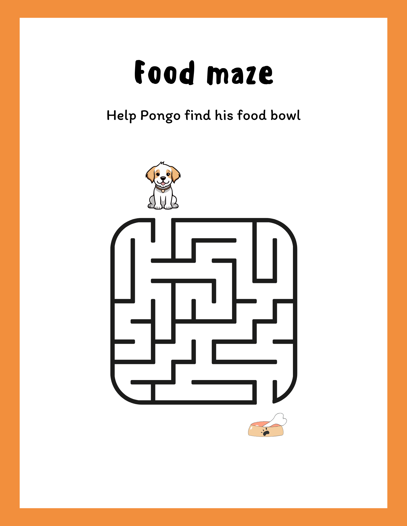 Food Maze Help Pongo