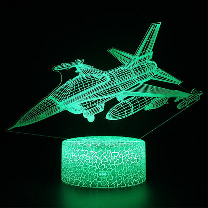 Green Airplane 3D Night light for kids