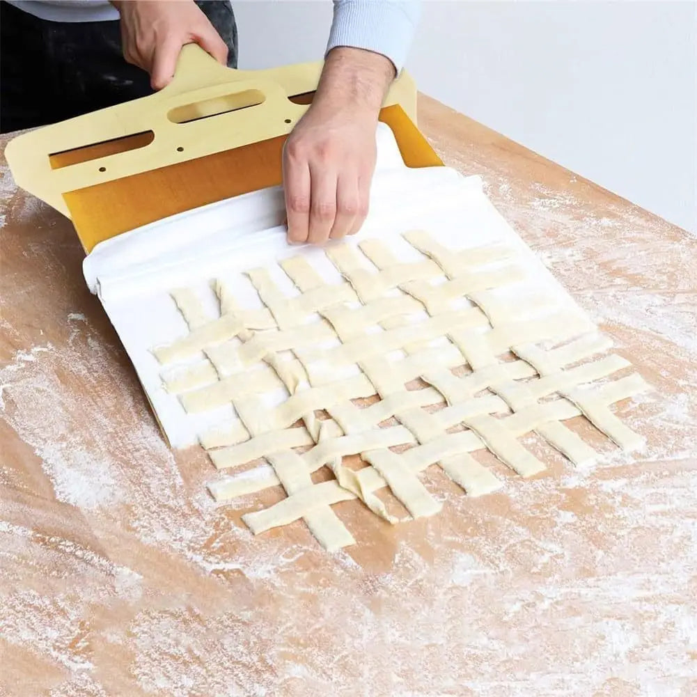 Kitchen Sliding Pizza Shovel Non Stick with dough on it