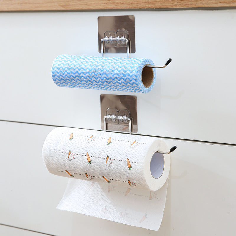 Kitchen Wall-mounted Punch-free Storage Rack with towels