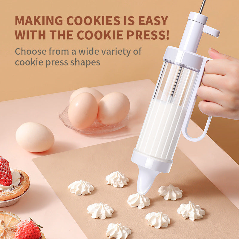 Making cookies is easy with cookie press