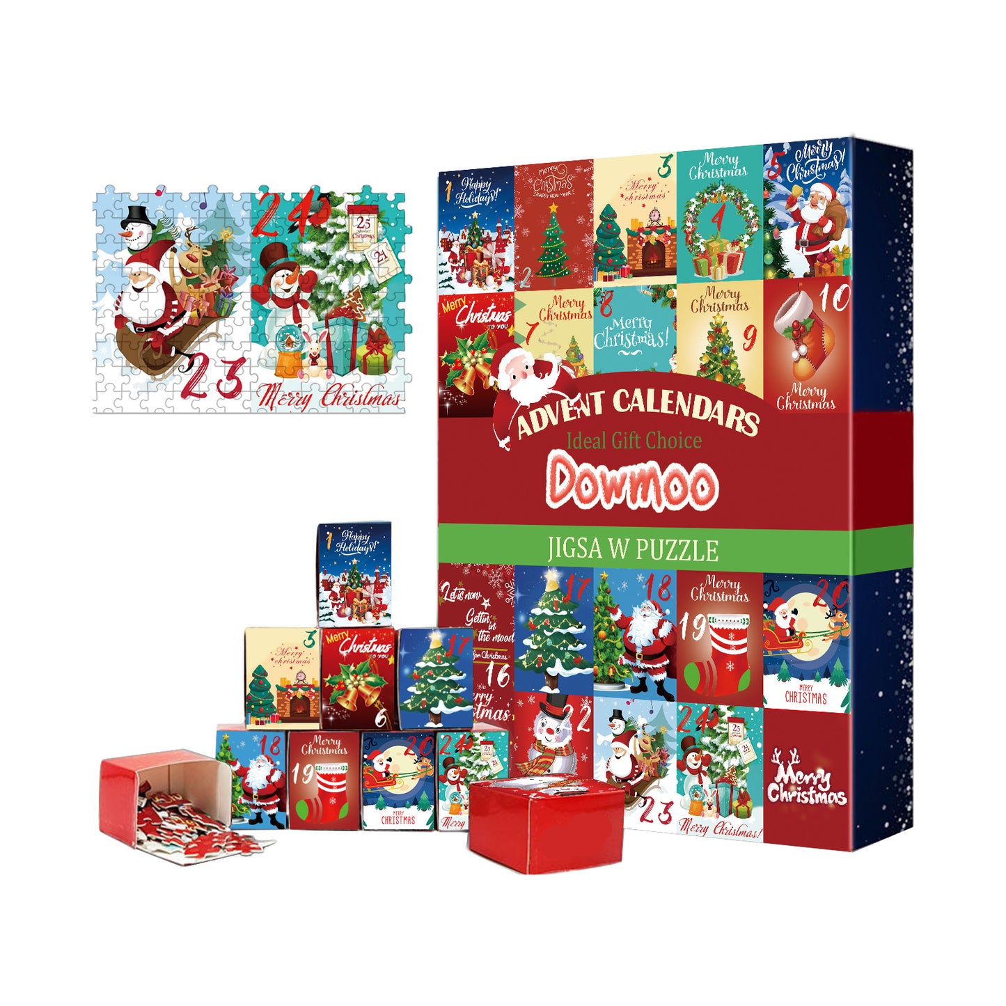 Christmas Calendar Puzzle Toys