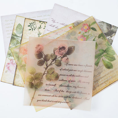 Vintage Journal Paper Flower Music Journal Stickers