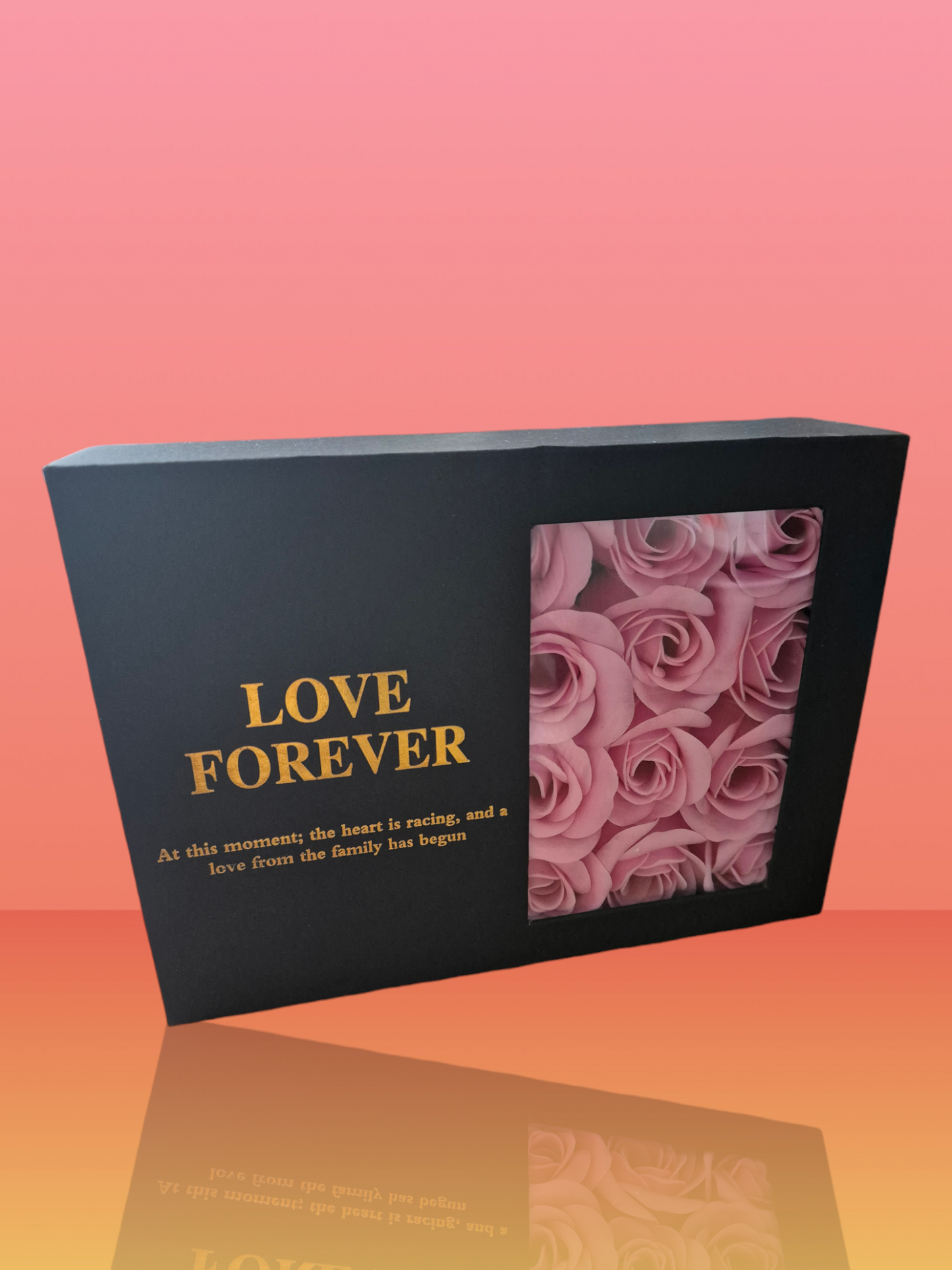 Pink love forever rose soap flower gift set