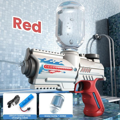 Red High-Tech Automatic Water Gun Full Product Shown