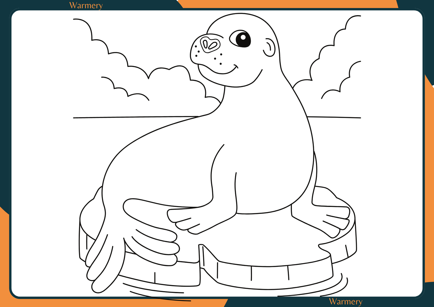 Seal Digital Colouring Sheet