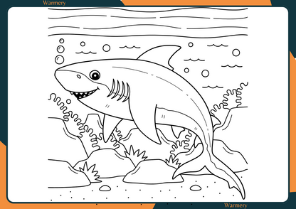 Shark Digital Colouring Sheet