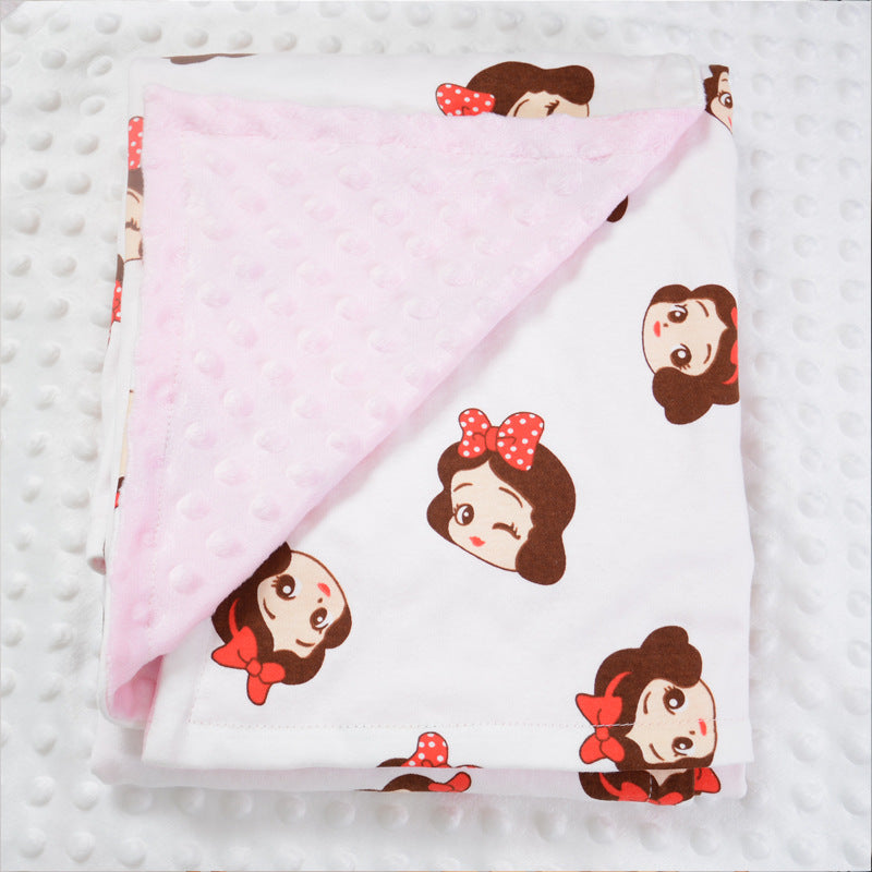 Snowhite Fox Baby Blankets folded