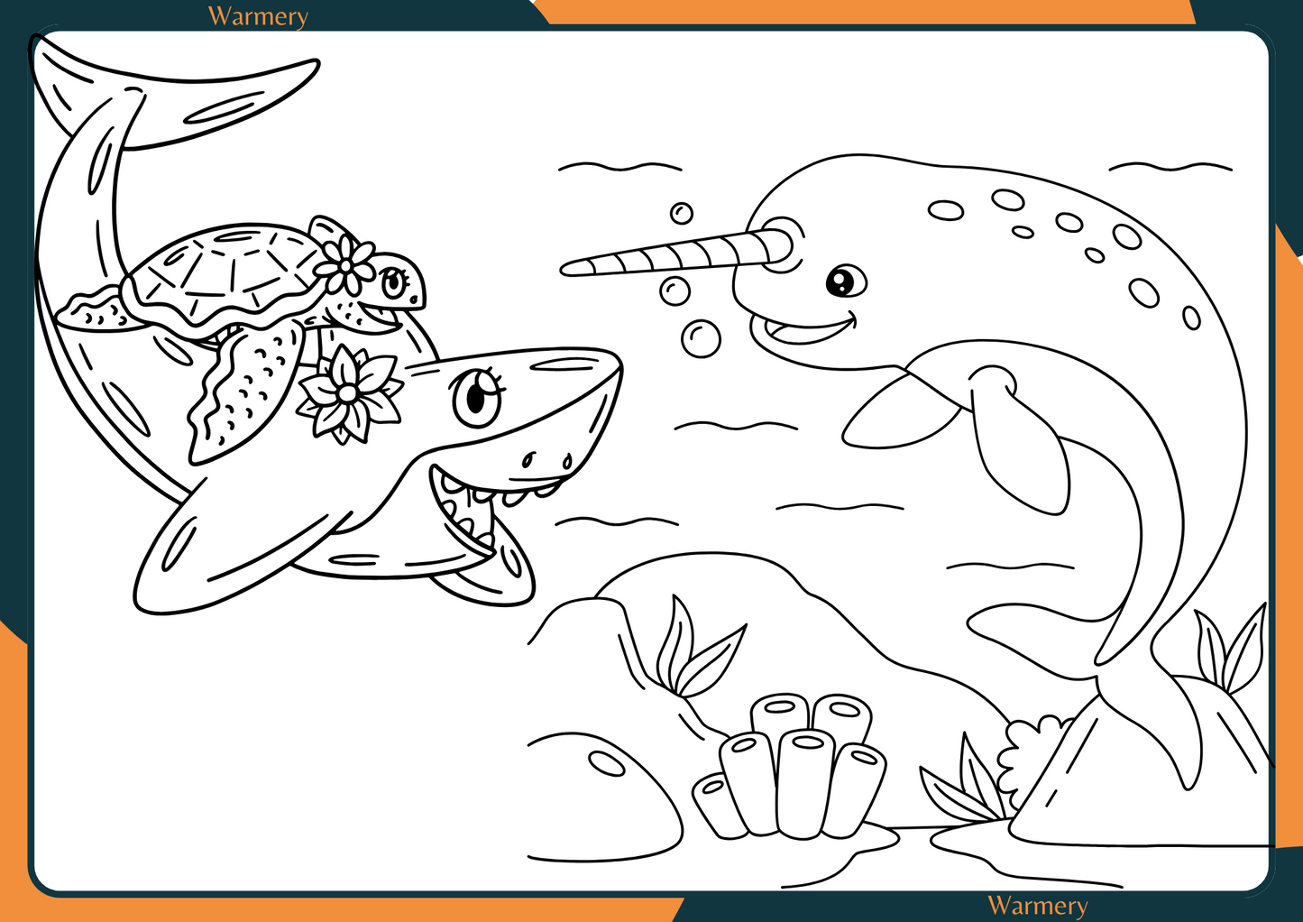 Turtle Digital Colouring Sheet