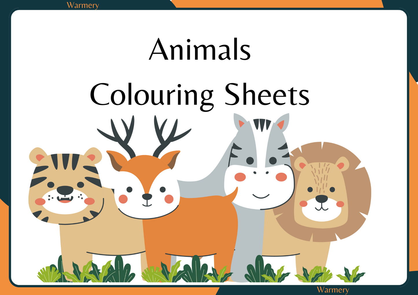 Warmery Animal Digital Colouring Sheets