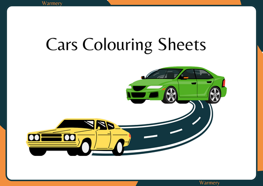 Warrmery Cars Digital colouring sheets