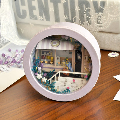 White Assembling a Small House Model Creative Handmade Toy