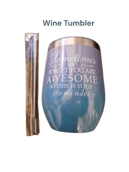 Wine Tumbler with a straw