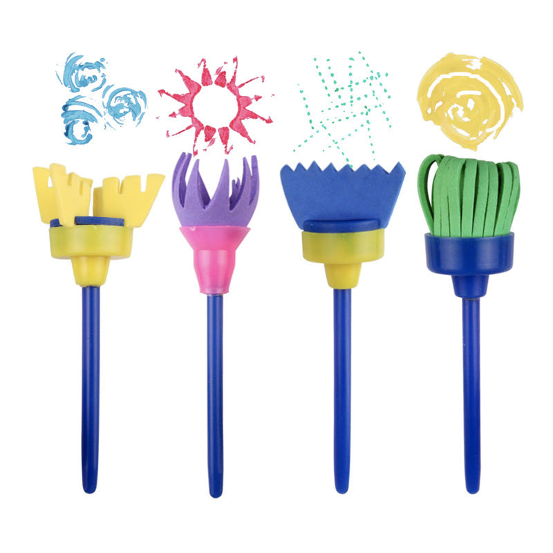 Children Art Drawing Sponge Brush Set