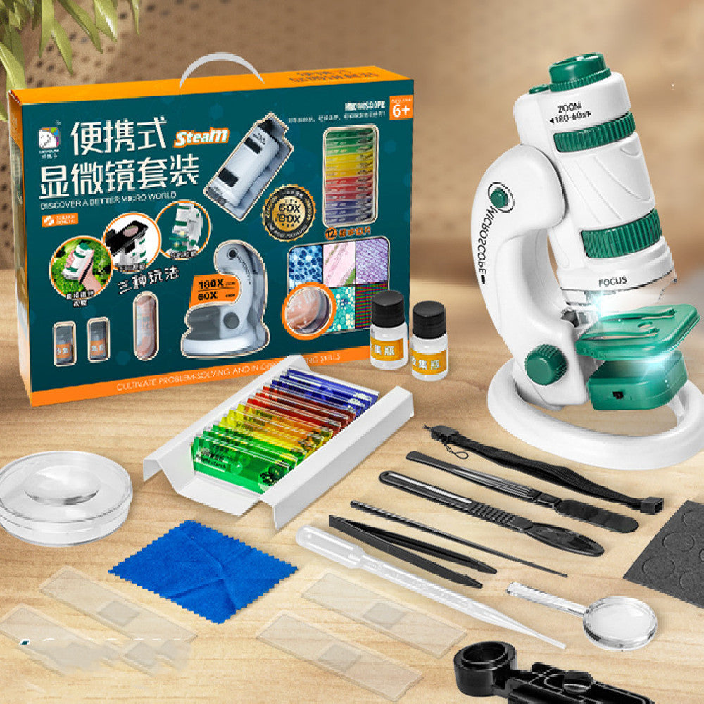 Children's Microscope Portable Scientific Experiment Set