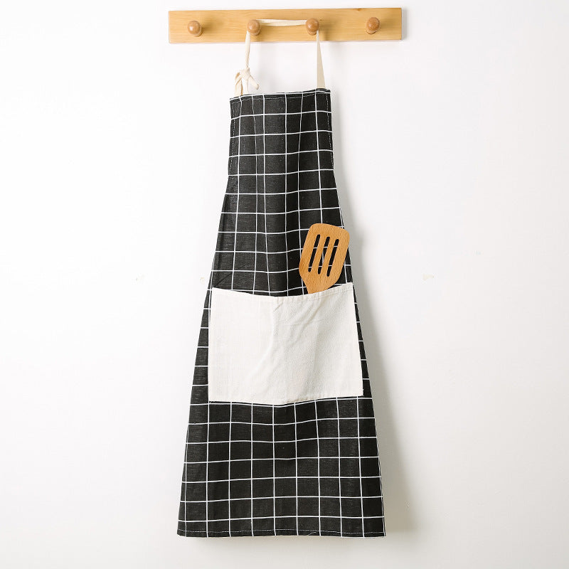 black kitchen apron