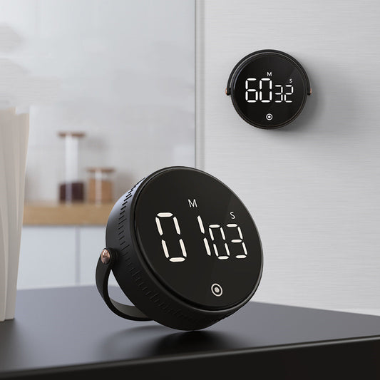 black kitchen digital timer one on the wall and one on the table