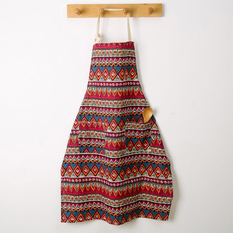 boho style kitchen apron