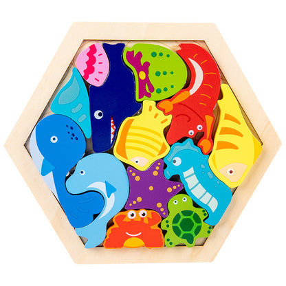 Children's Animal Fruit Creative Three-dimensional Puzzle Educational Toy