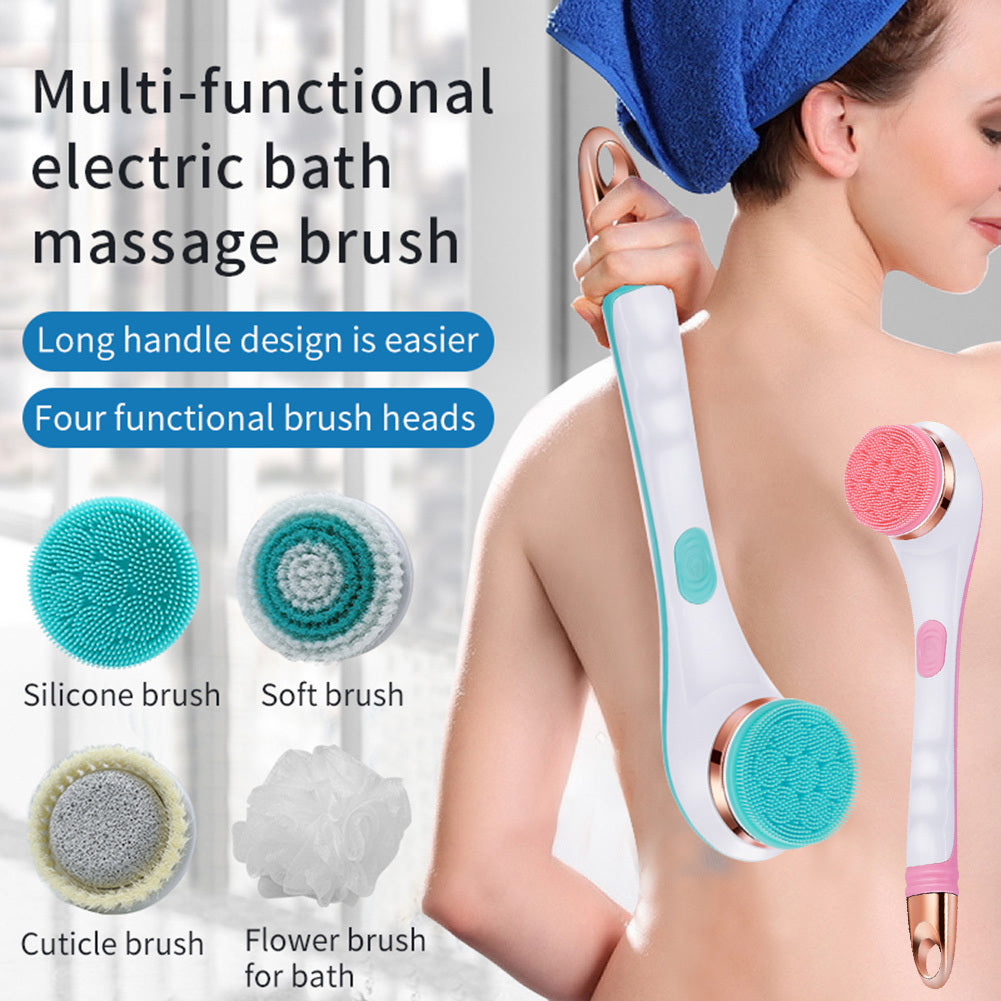 Electric Bath Brush Back Scrubber USB Rechargeable