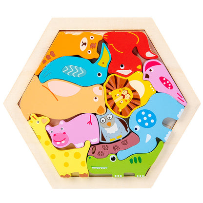 Children's Animal Fruit Creative Three-dimensional Puzzle Educational Toy