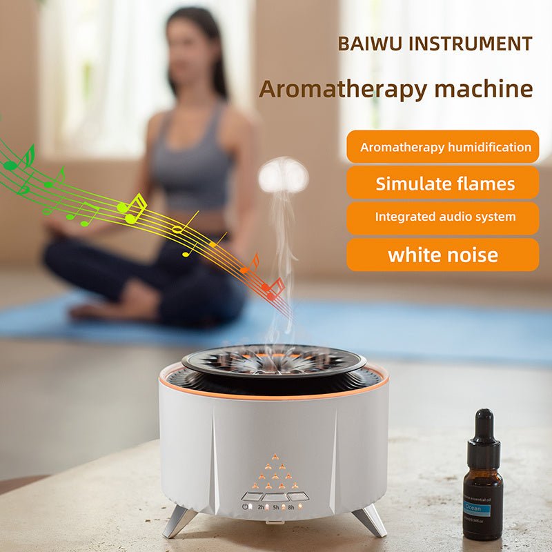 Remote Control Flame Humidifier Diffuser