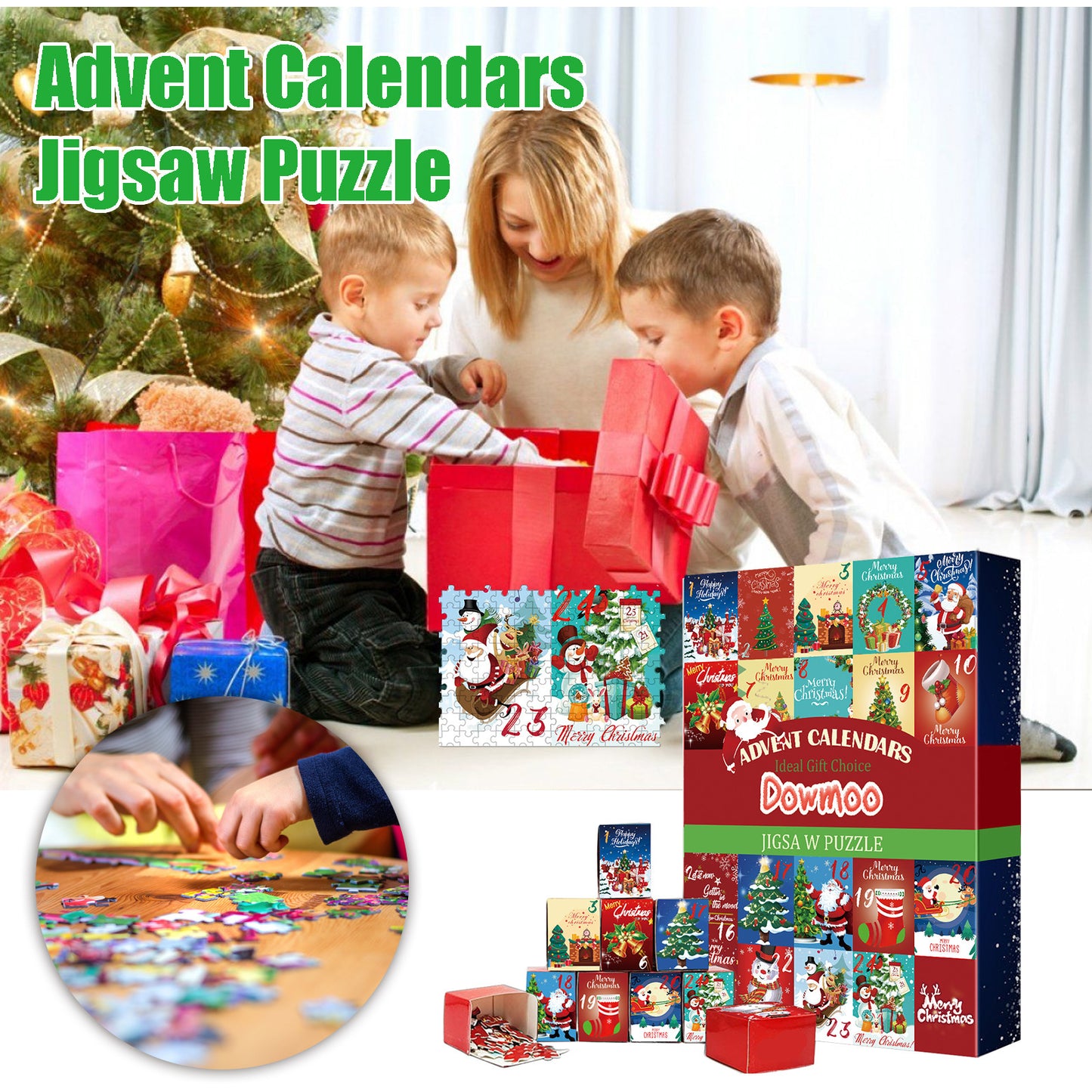 Christmas Calendar Puzzle Toys