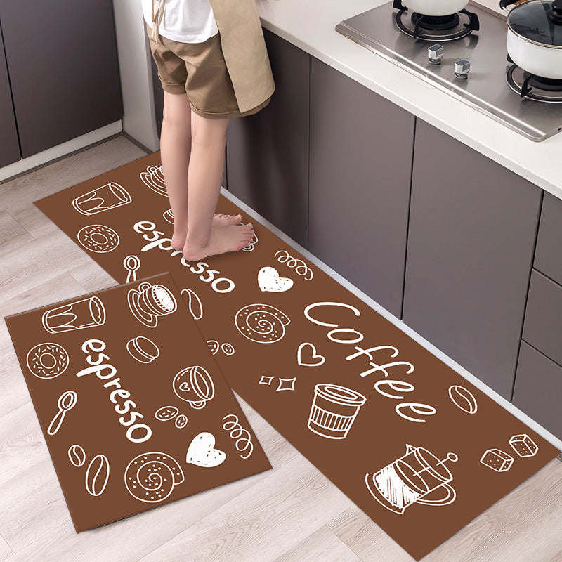 espresso coffee brown kitchen mats