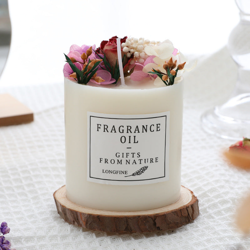 Dried Flowers Décor Romantic Candles